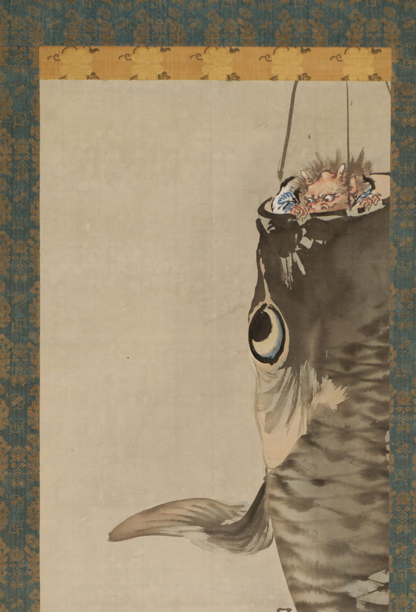 Деталь картины с чёртом в коинобори.