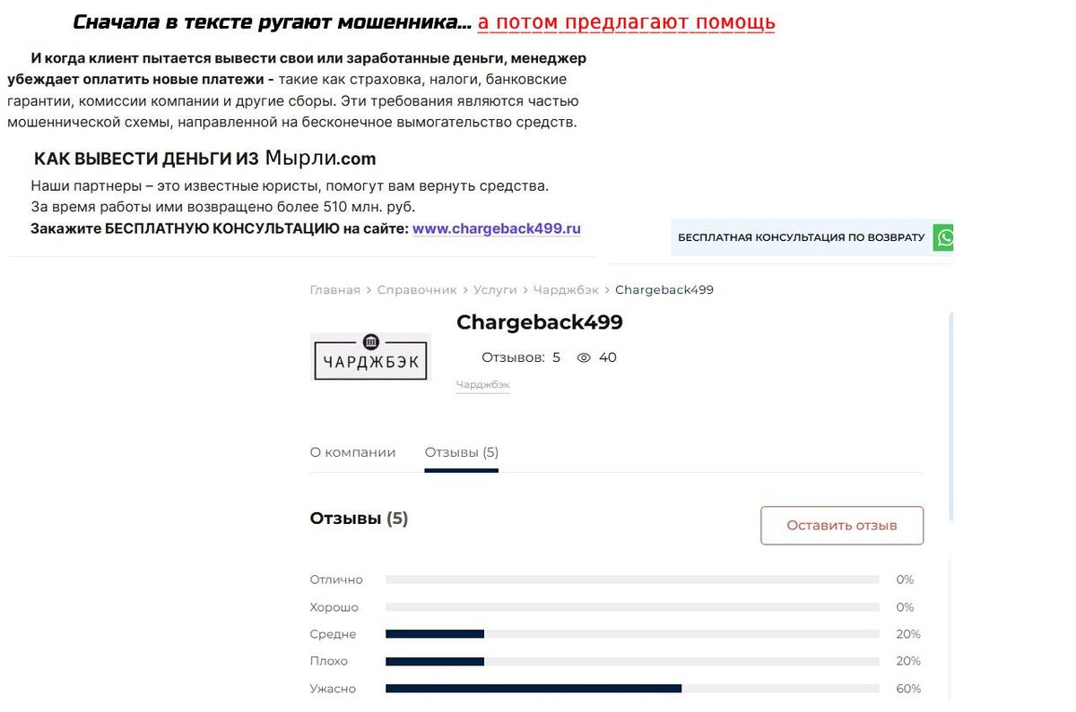 Вот так примерно и вводится в конце текста ссылка на псевдо юристов, а ниже видим ,что в интернете уже о них есть негативные мнения.