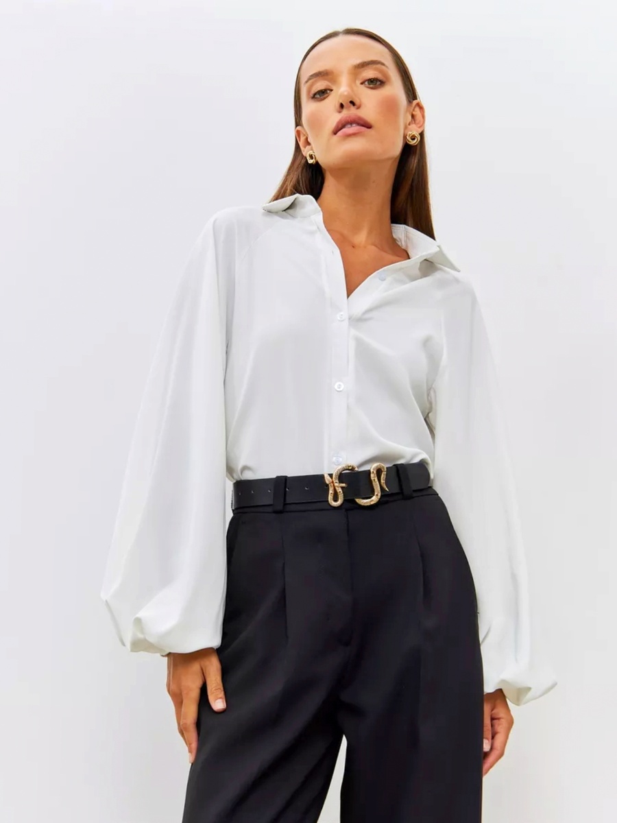 Блузка белая plus size с Wildberries, артикул 172588458