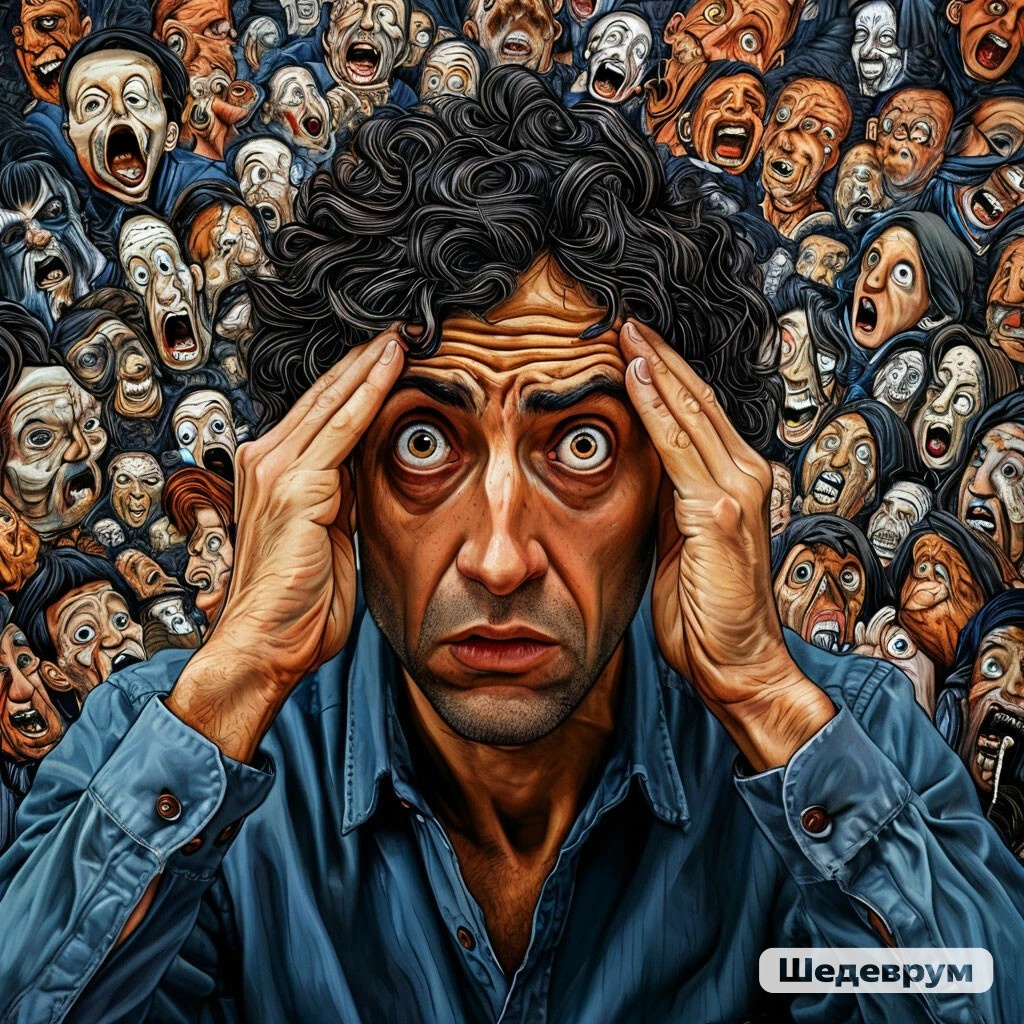 Шизофрения, сгенерировано ИИ