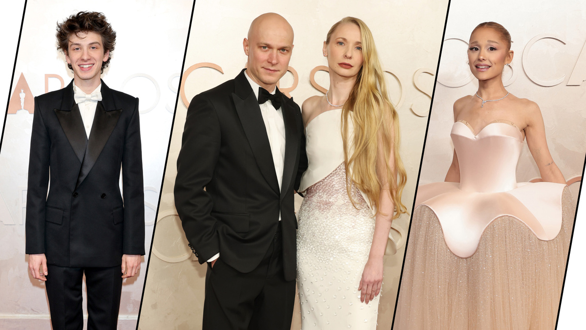 Оскар 2025. Марк Эйдельштейн, Юрий Борисов с женой, АрианаГранде