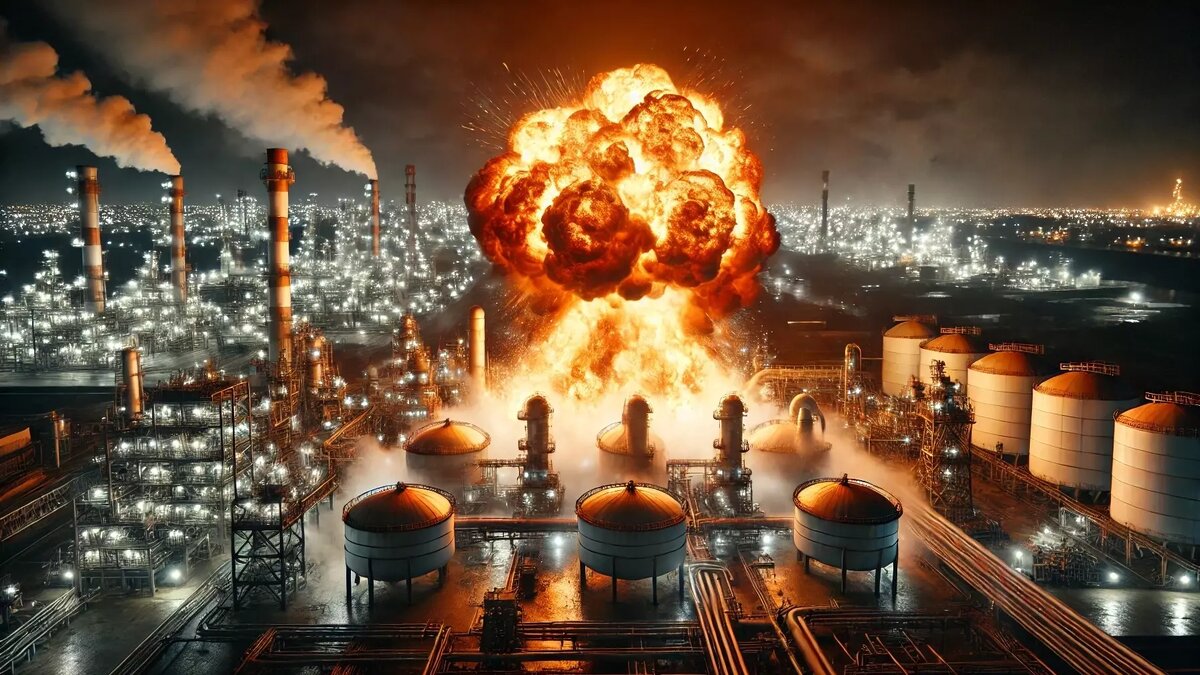  В Уфе на НПЗ прогремел взрыв. Источник: 1MI