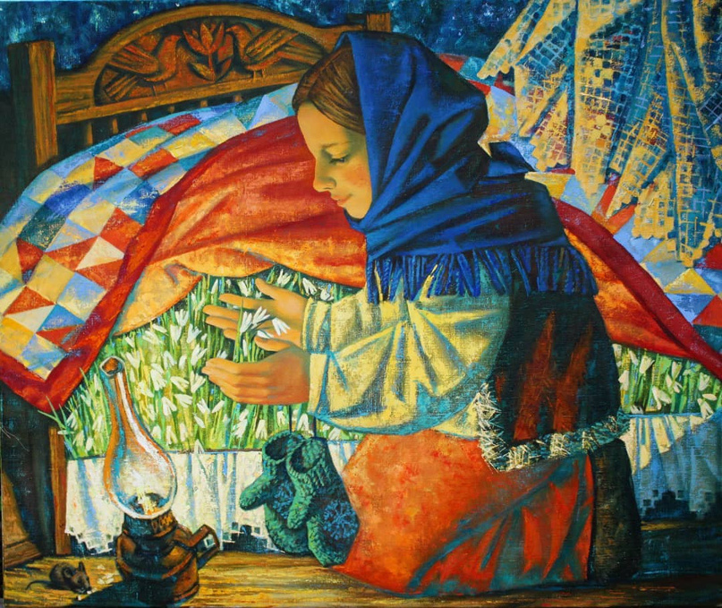 «Подснежники» холст, масло, 90х105 см, 2019