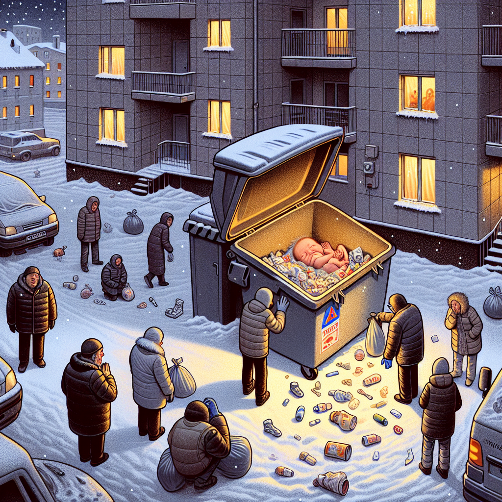 Мусорный бак стал колыбелью… История, которая потрясла Подмосковье и заставила нас задуматься о ценности жизни. | Картинка - ИИ-арт © Надежда Иванова 