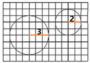Находим радиусы по клеткам