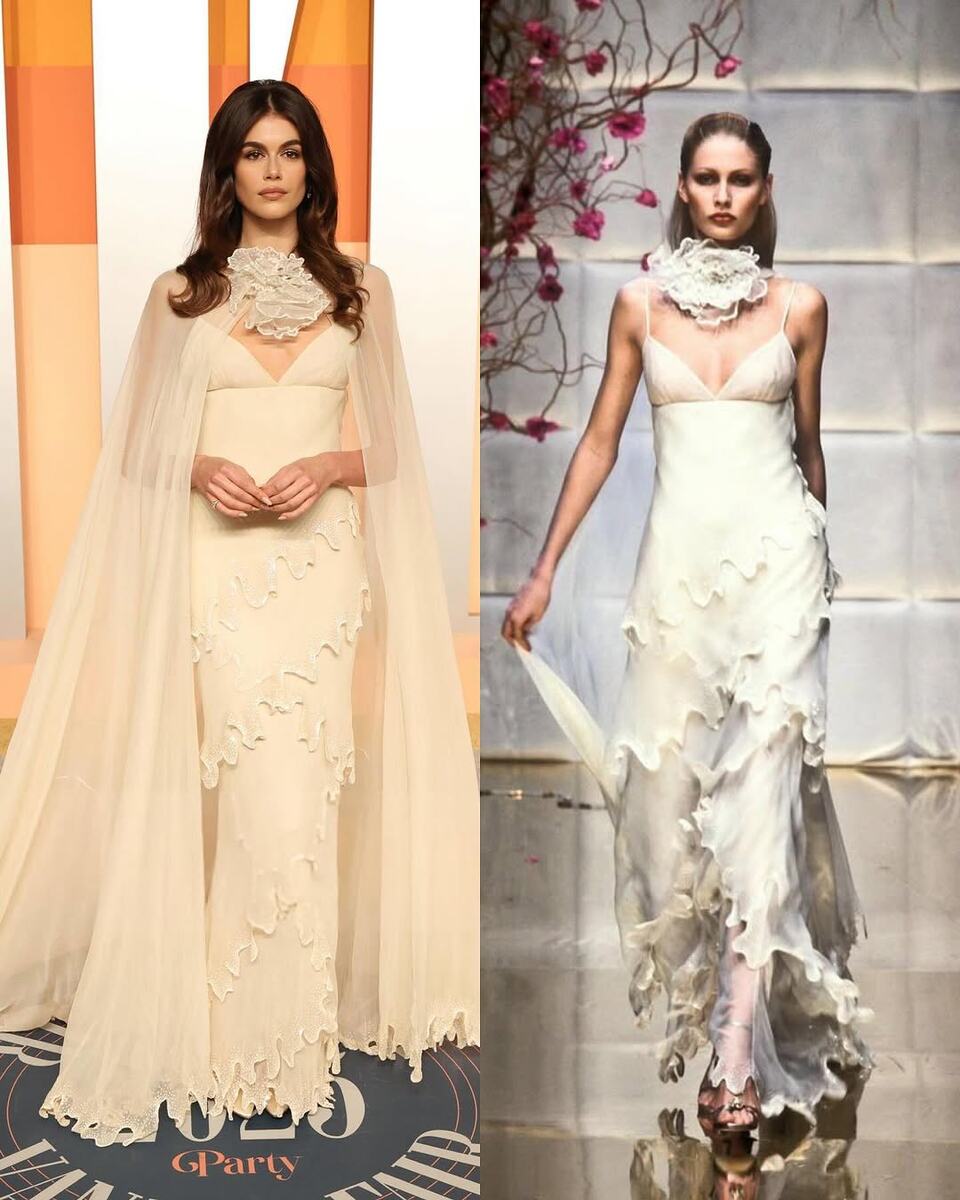 Кайя Гербер в Valentino из коллекции 1997 