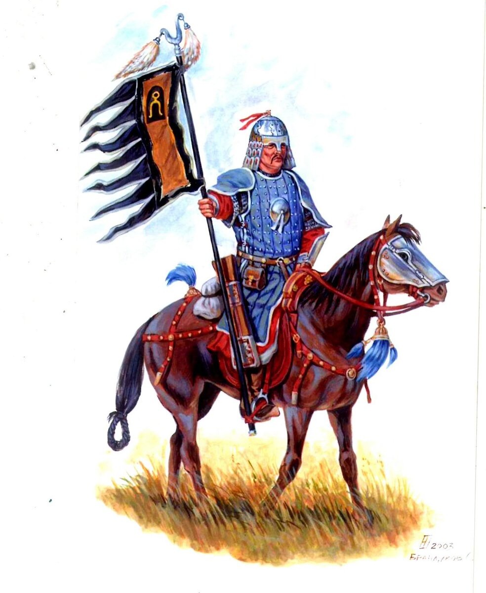 Конный знаменосец армии Улуса Джучи или Золотой Орды. Фото из открытых источников