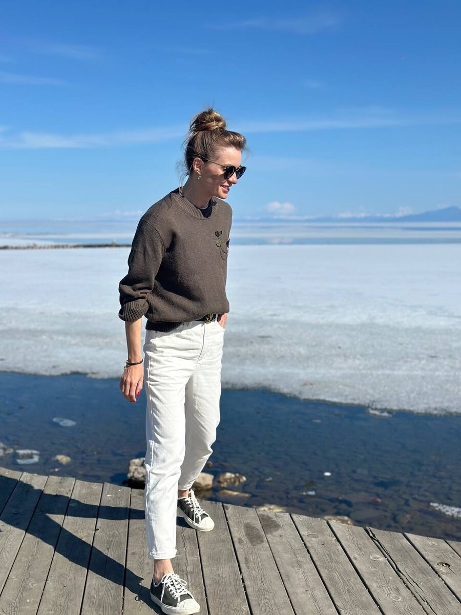 На фото: 
ведущая прогноза погоды на канале "Россия 1" Виктория Черникова
