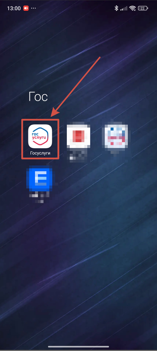 Приложение Госуслуги на мобильном телефоне
