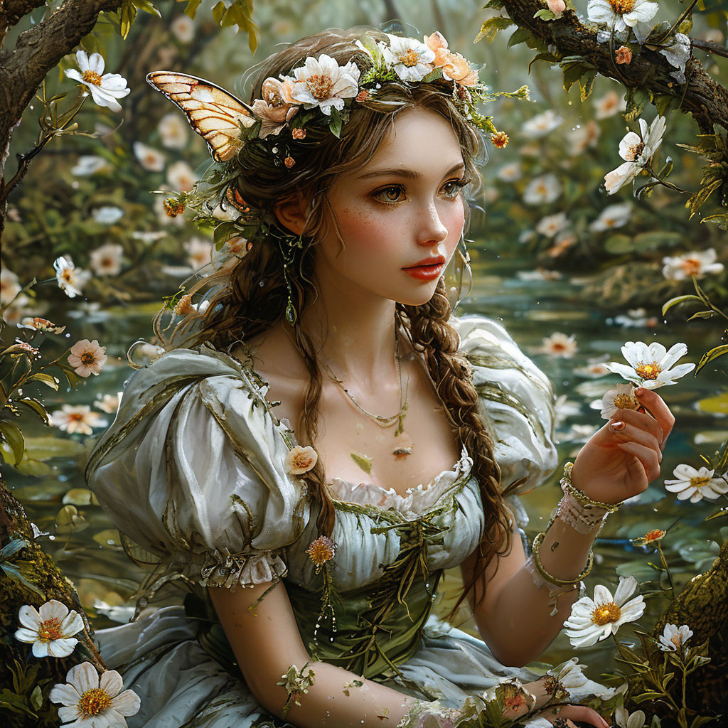 Фея Весна. Картинка создана автором в Шедеврум