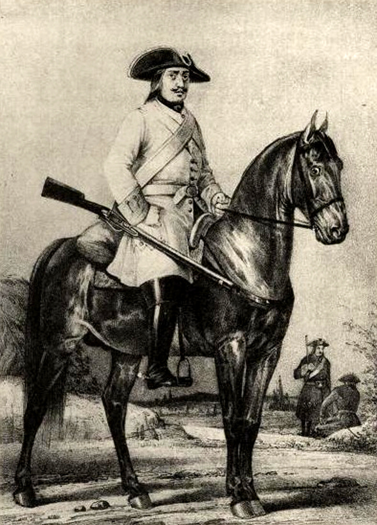 Рядовой драгун (1700—1720).