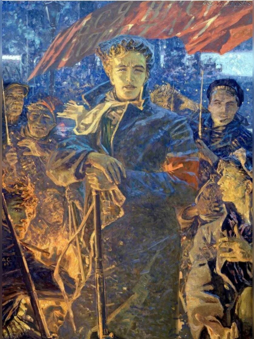 Александр Самохвалов. «Александр Блок в рабочем пикете». 1964