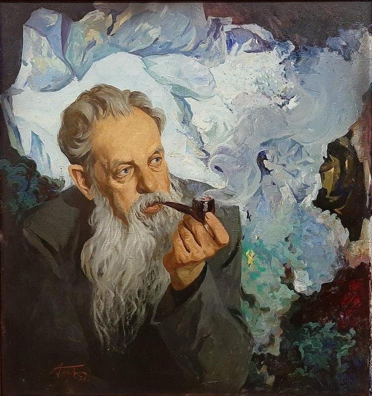 Геннадий Гаев. «Портрет Павла Петровича Бажова». 1978