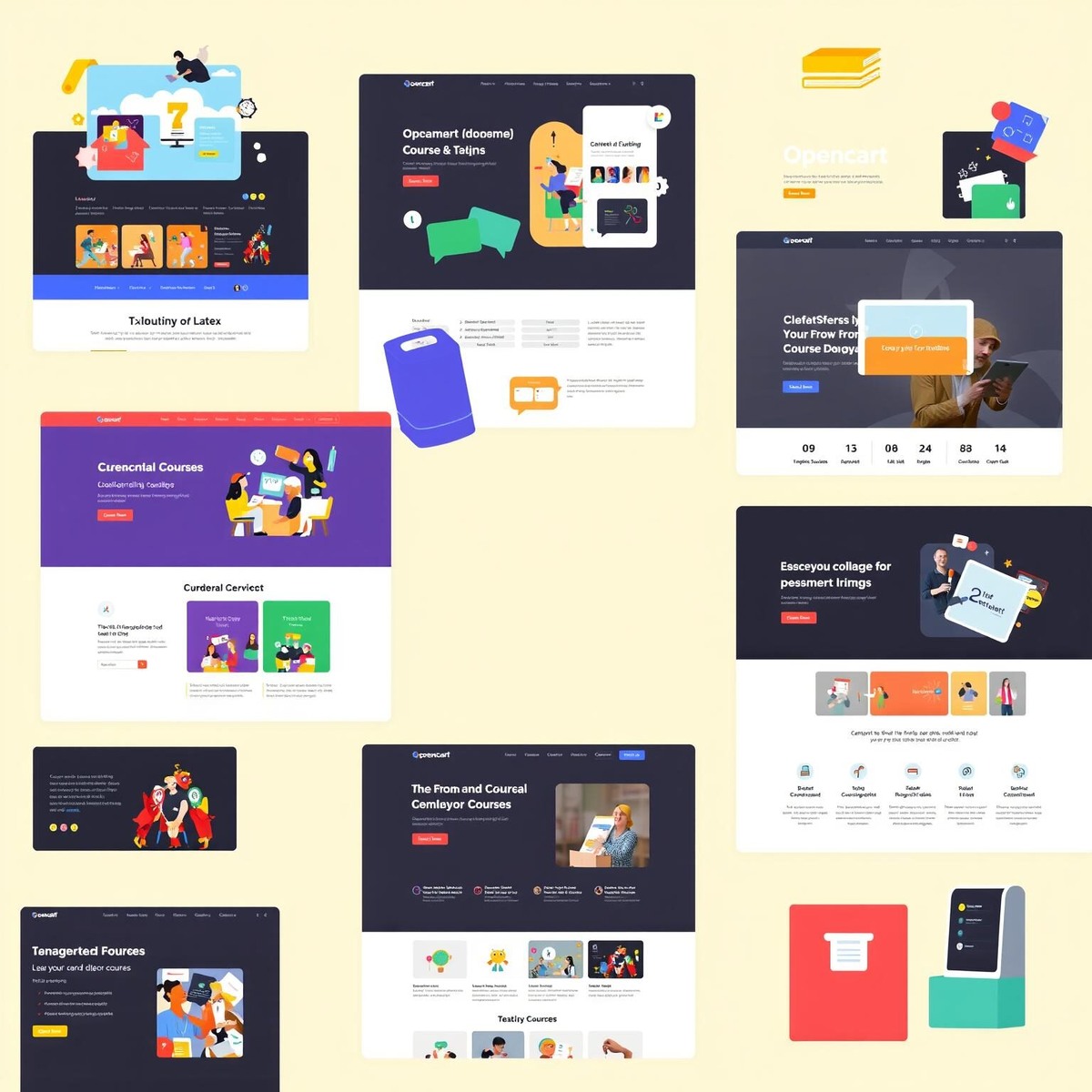    Шаблоны Opencart для учебных курсов и проектов
