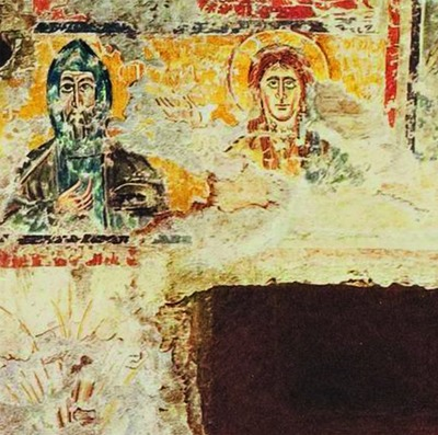 Изображение прп. Зосимы и прп. Марии Египетской в церкви Санта-Мария-Антиква