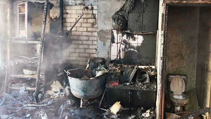    Последствия пожара в Невинномысске Фото: МЧС СК