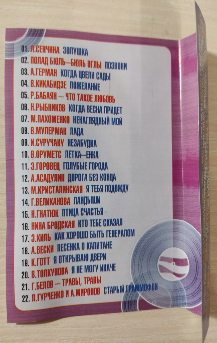 Песни кассеты № 195