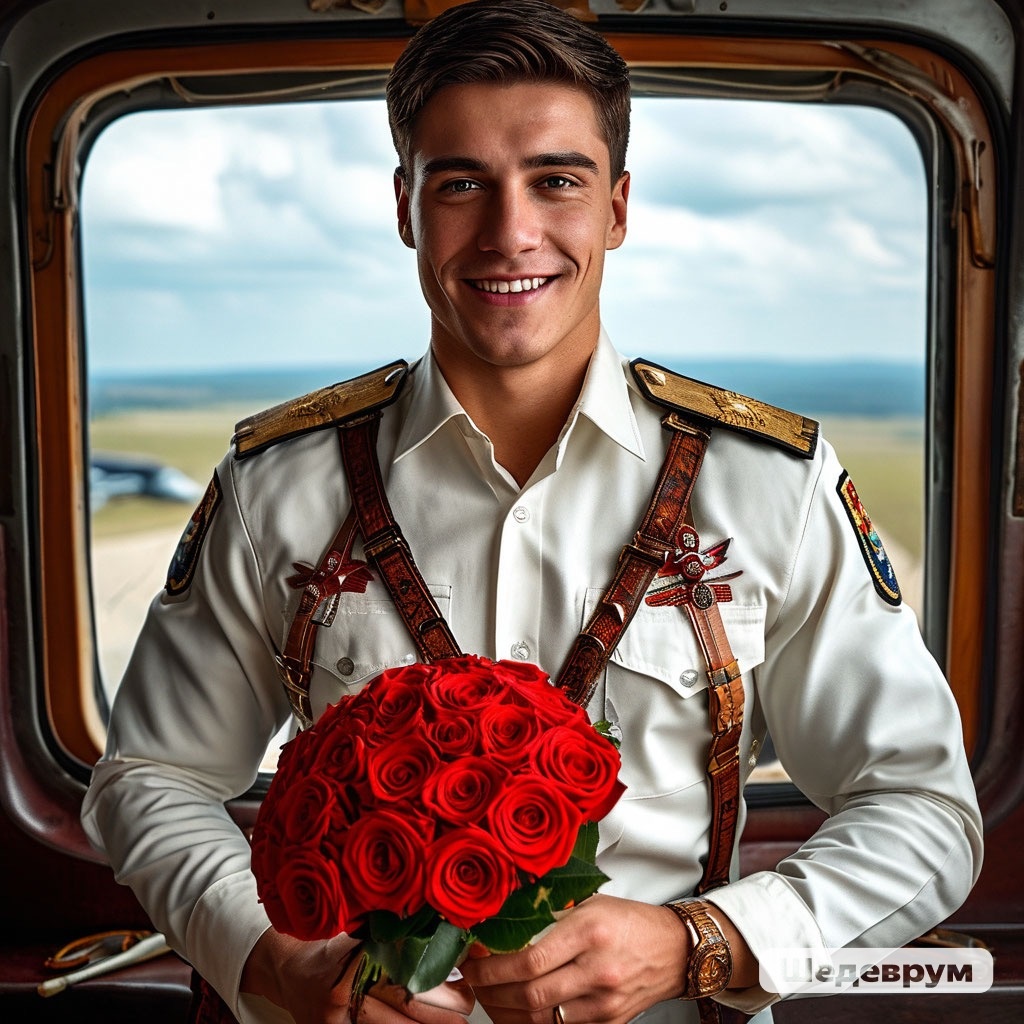 Генерация лётчика в нейросети.