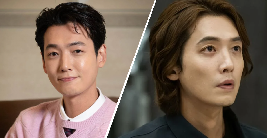 Я была в шоке, когда увидела, каким актер был до этой роли — упитанный позитивчик! А справа — кадр из дорамы «Когда дьявол зовет тебя по имени»