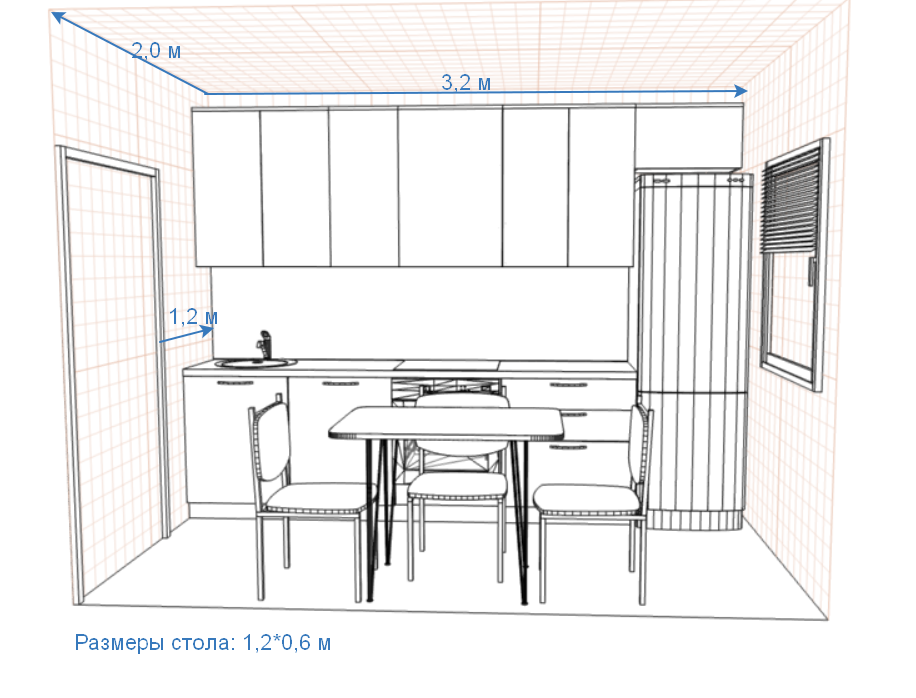 При таком расположении двери параллельная планировка не получится