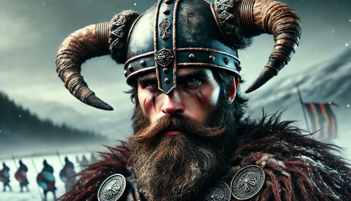 Викинг в рогатом шлеме
