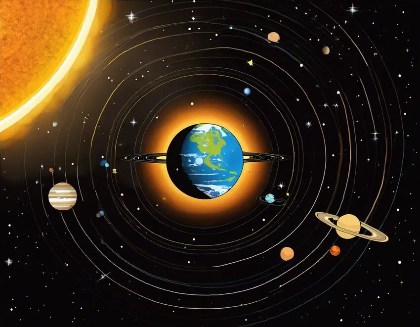 Солнечная система в интерпретации нейросети. Фото: ask.chadgpt.ru