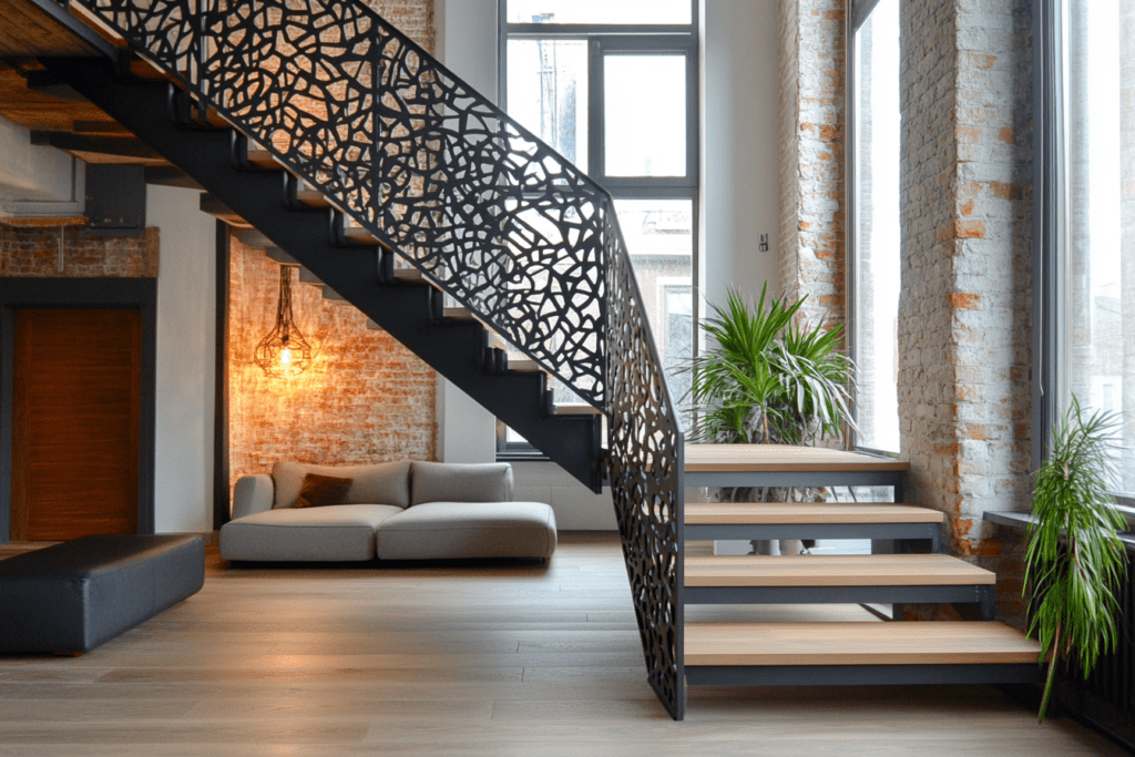    Изысканные лестницы на металлокаркасе с лазерными перилами от ЗМК «Зенит»: как сделать ваш лофт-интерьер стильным и уникальным ZMK-ZENIT