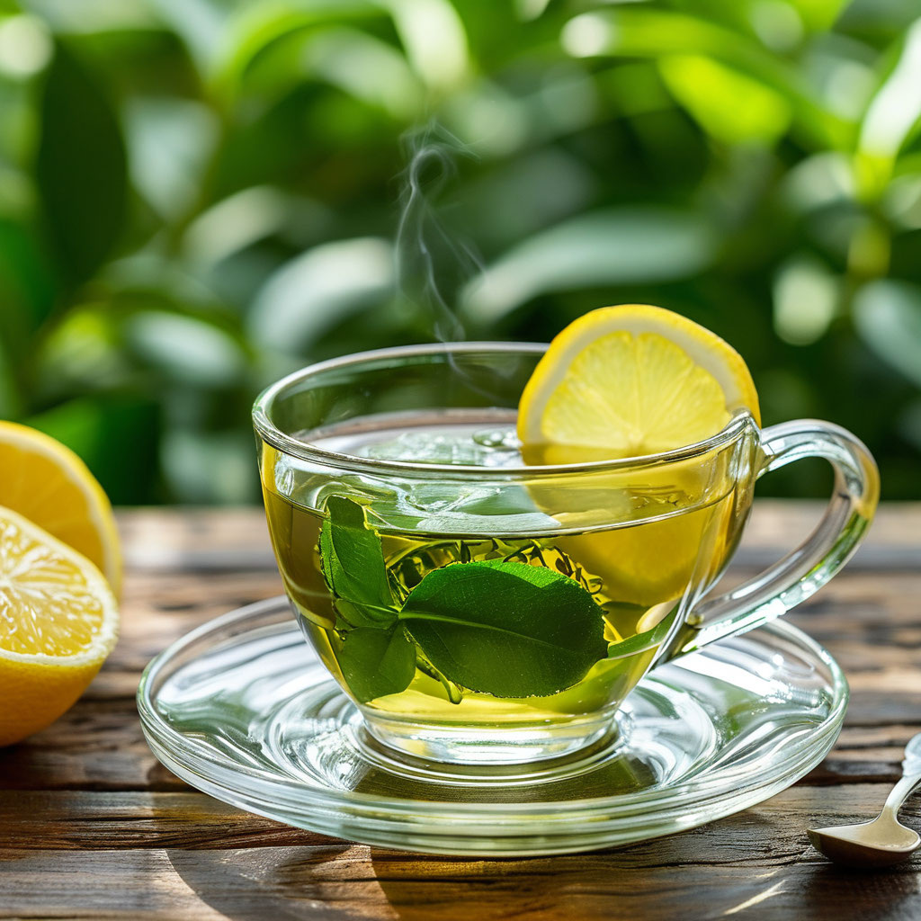 Зеленый чай с лимоном...
