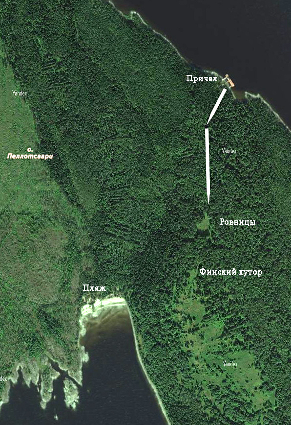 Юго-восточная часть острова Пеллотсаари.