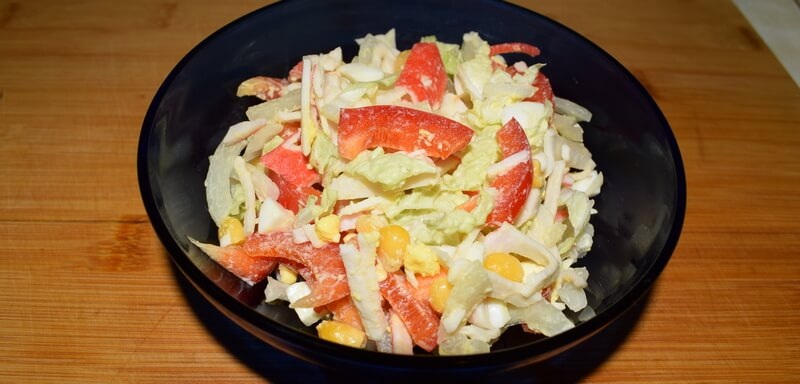 Салат с крабовым мясом