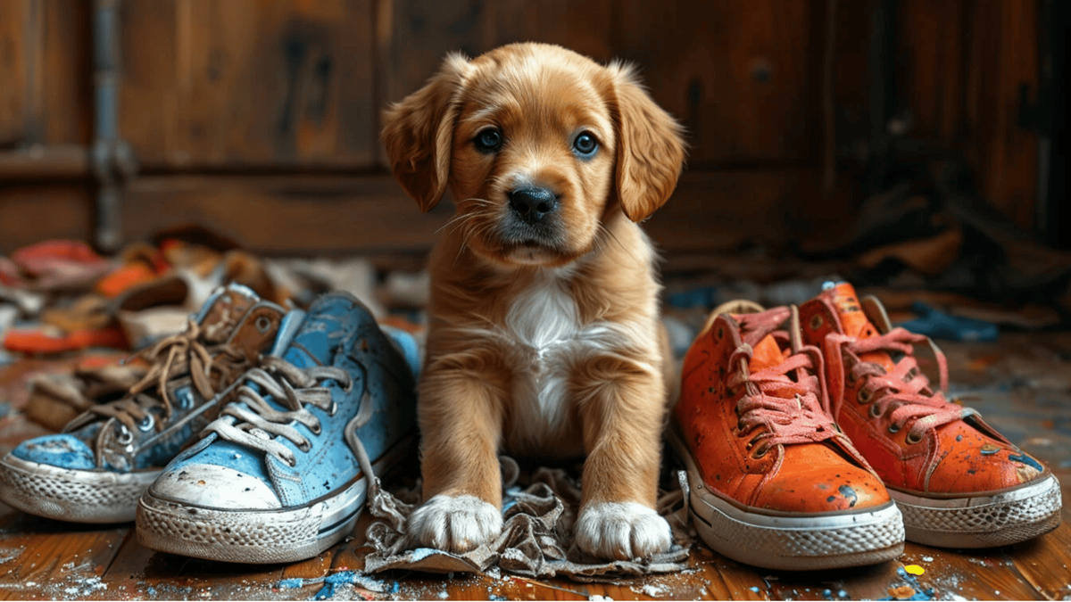 Помните: скучающий щенок - это не проблема, а вызов вашей креативности. Изображение Яндекс Шедеврум.