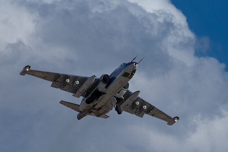 Су-25 над авиабазой «Хмеймим» в Сирии