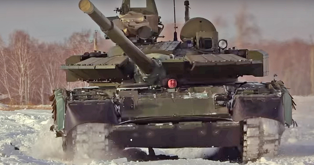 Т-80БВМ образца 2019 года, фото из программы «Военная приемка» телеканала «Звезда», на полигоне завода Омсктрансмаш