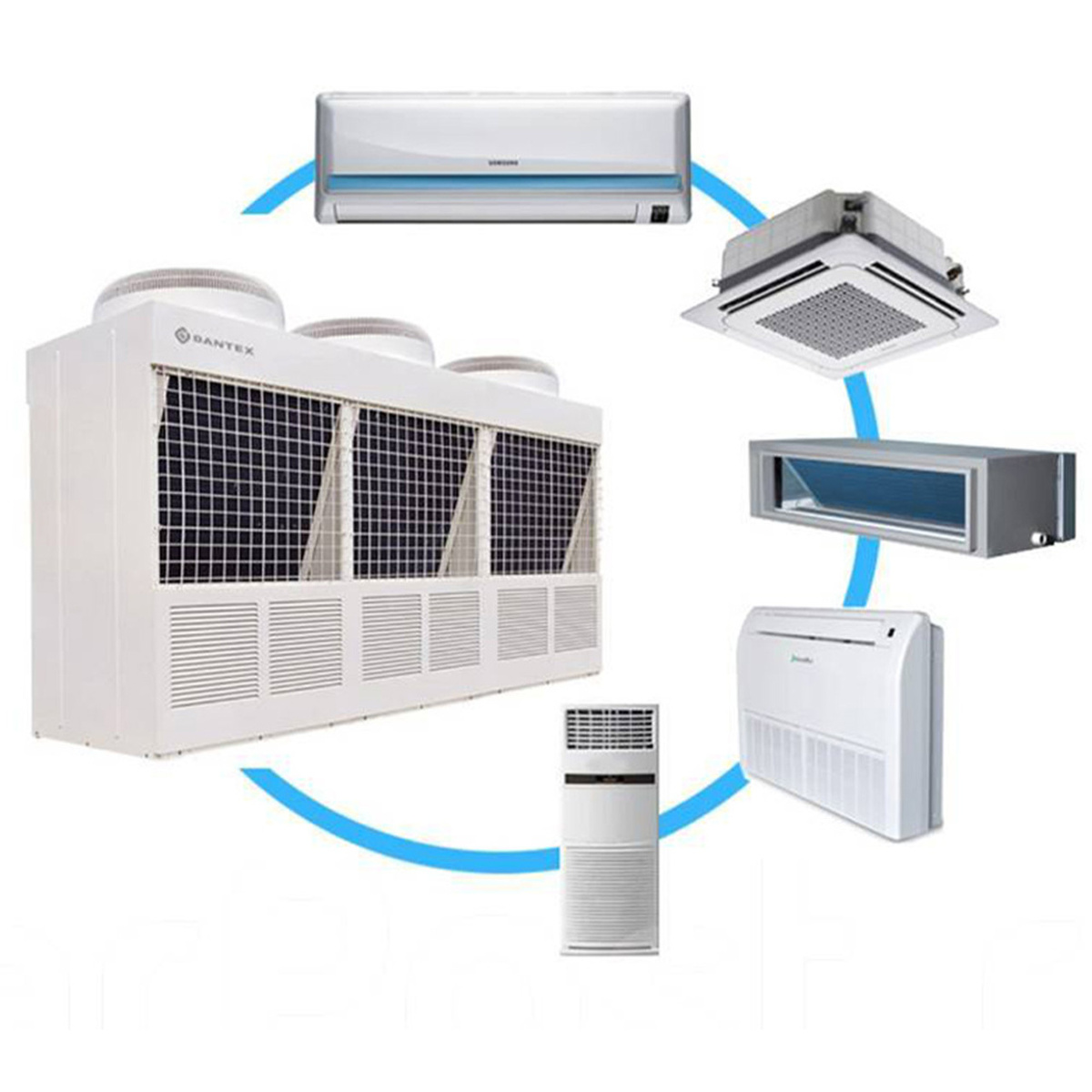 На фото разновидность полупромышленных кондиционеров