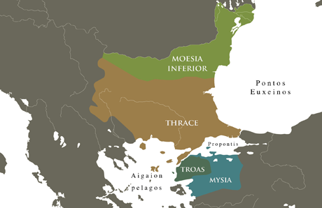 Римская провинция Мезия на карте