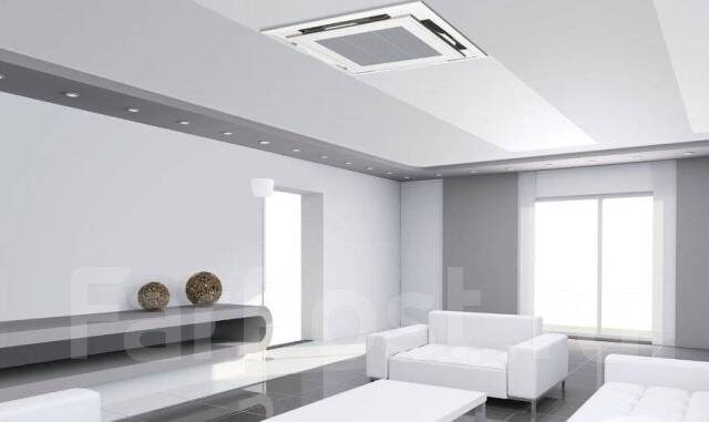 На фото кассетный кондиционер