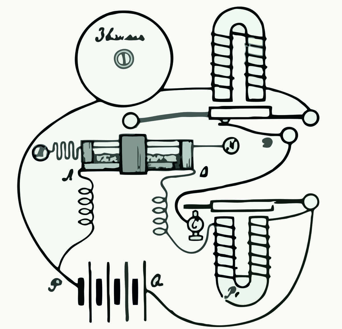 Схема приемника Попова.