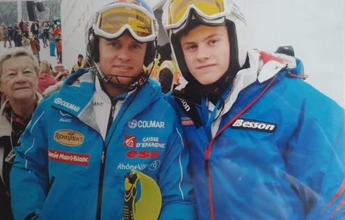 С известным горнолыжником Алексисом Пентюро. Фото из архива Николая Давыдова