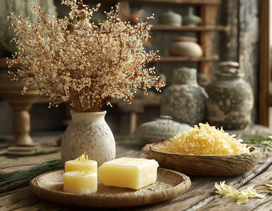 Для изготовления ароматических свечей применяют разные виды воска