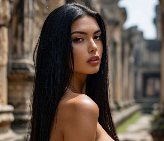 Темноволосая девушка