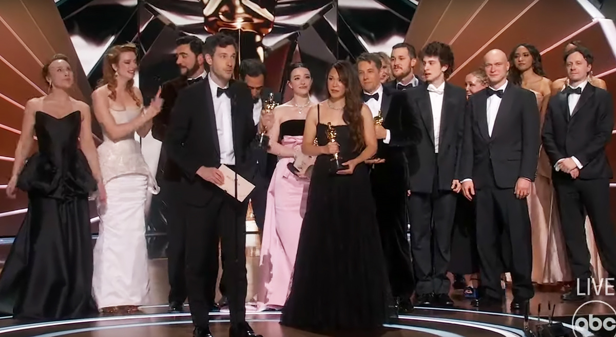 Скриншот с церемонии Оскар 2025