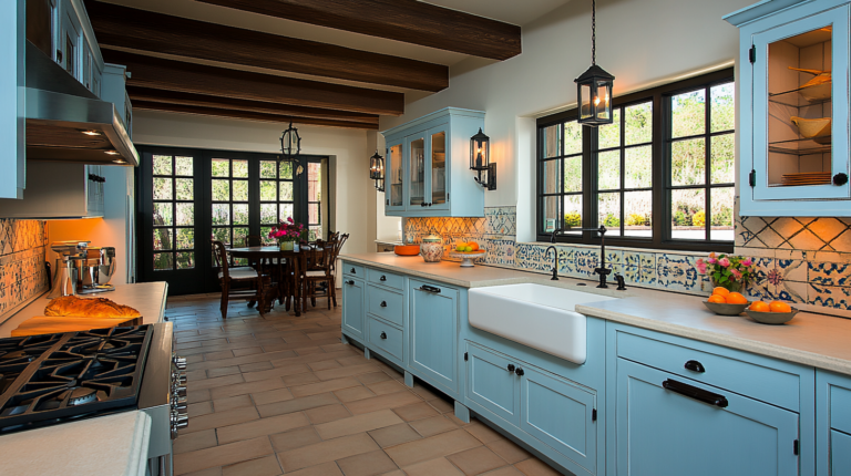    Голубая кухня прованс: уют французской деревни svkuhni77