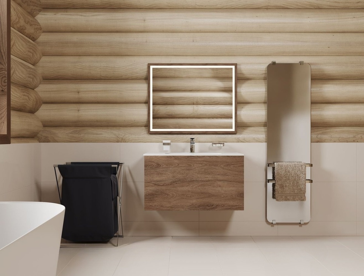 На фото зеркало Allen Brau Glority 90 1.35005.NW дуб антик