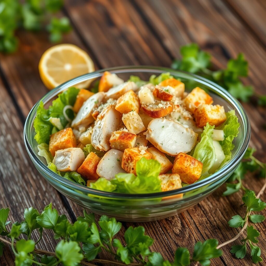 Салат 'Цезарь' с курицей