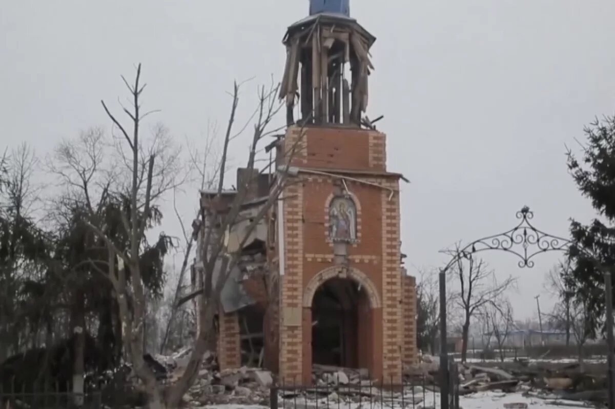    ВСУ сожгли в Погребках Курской области православную церковь