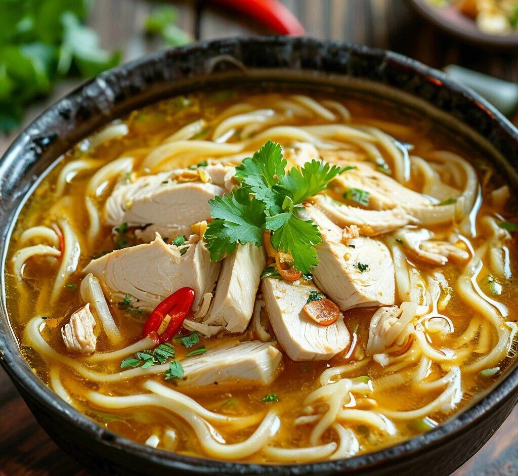 Куриный суп с лапшой 