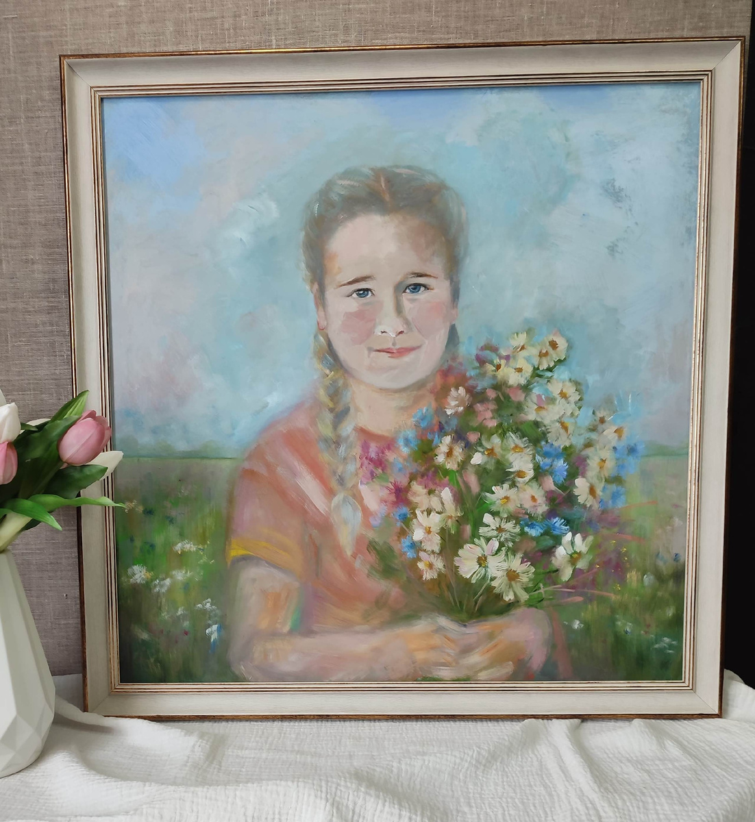 Оформление картины на подрамнике в раму от багетной мастерской Галерея РА