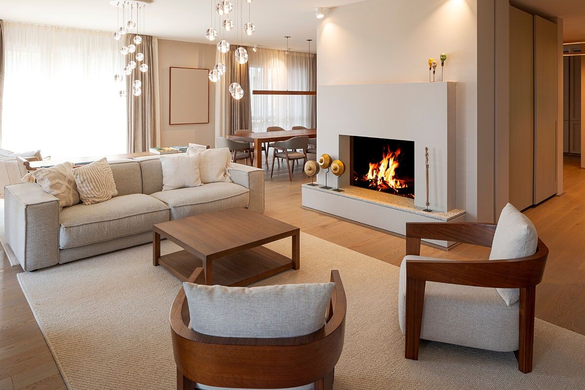 Камин, ниши в стенах, накладные фигуры, перегородки в комнатах можно сделать из гипсокартона. Источник: Shutterstock📷
