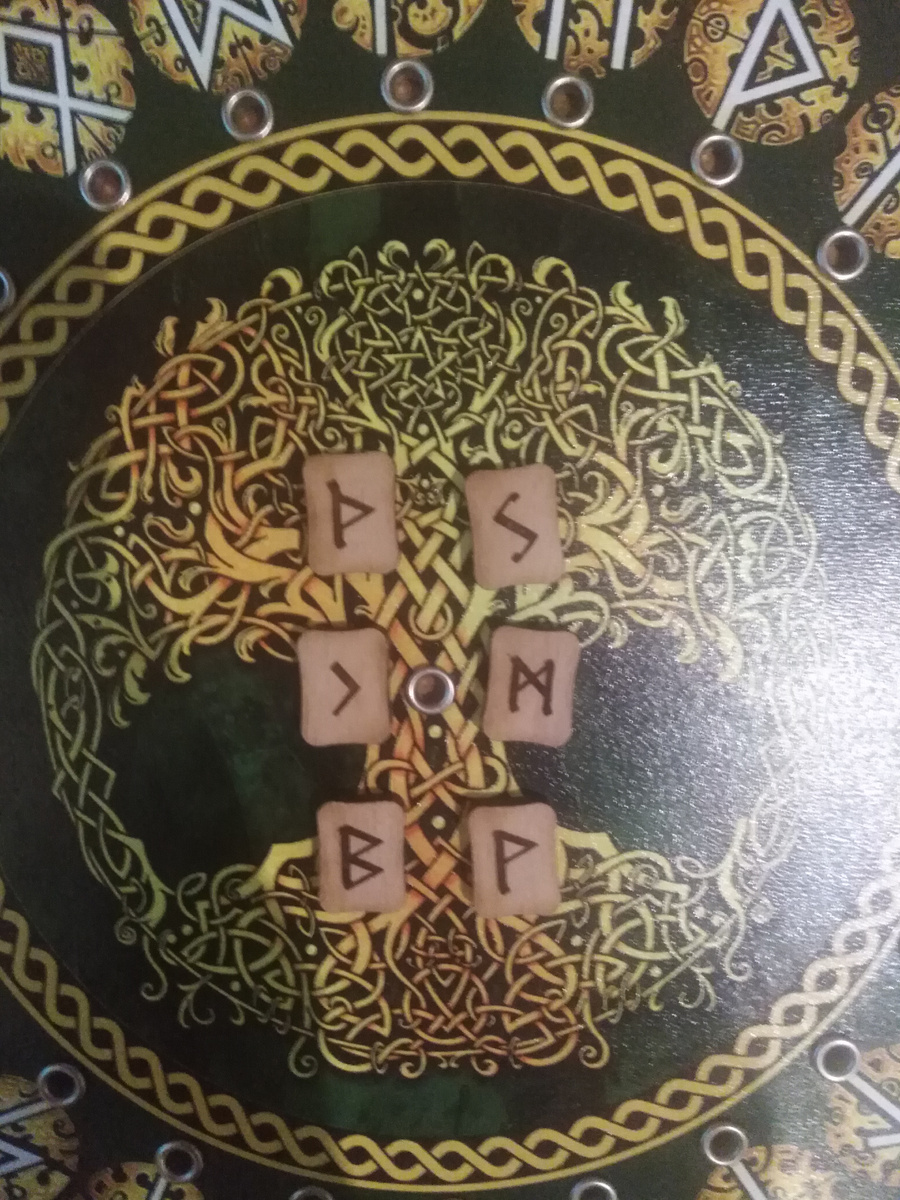 Фото 2.  Найдите загаданную вами пару рун. Смотреть горизонтально сверху вниз и слева направо. Фото канала Таро Портал.