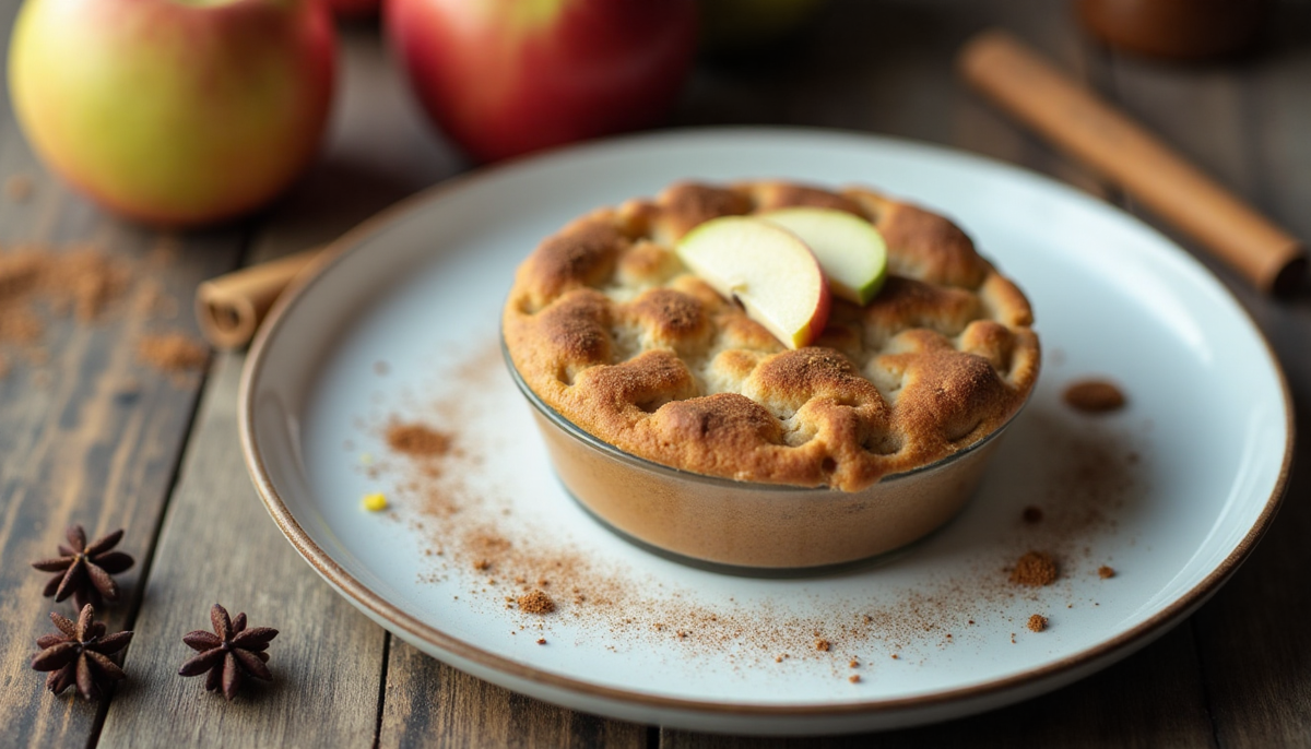 Овсяный яблочный пирог без сахара